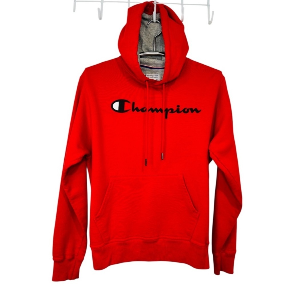 Champion Men's PowerBlend Red Pullover Hooded Sweatshirt Size Small